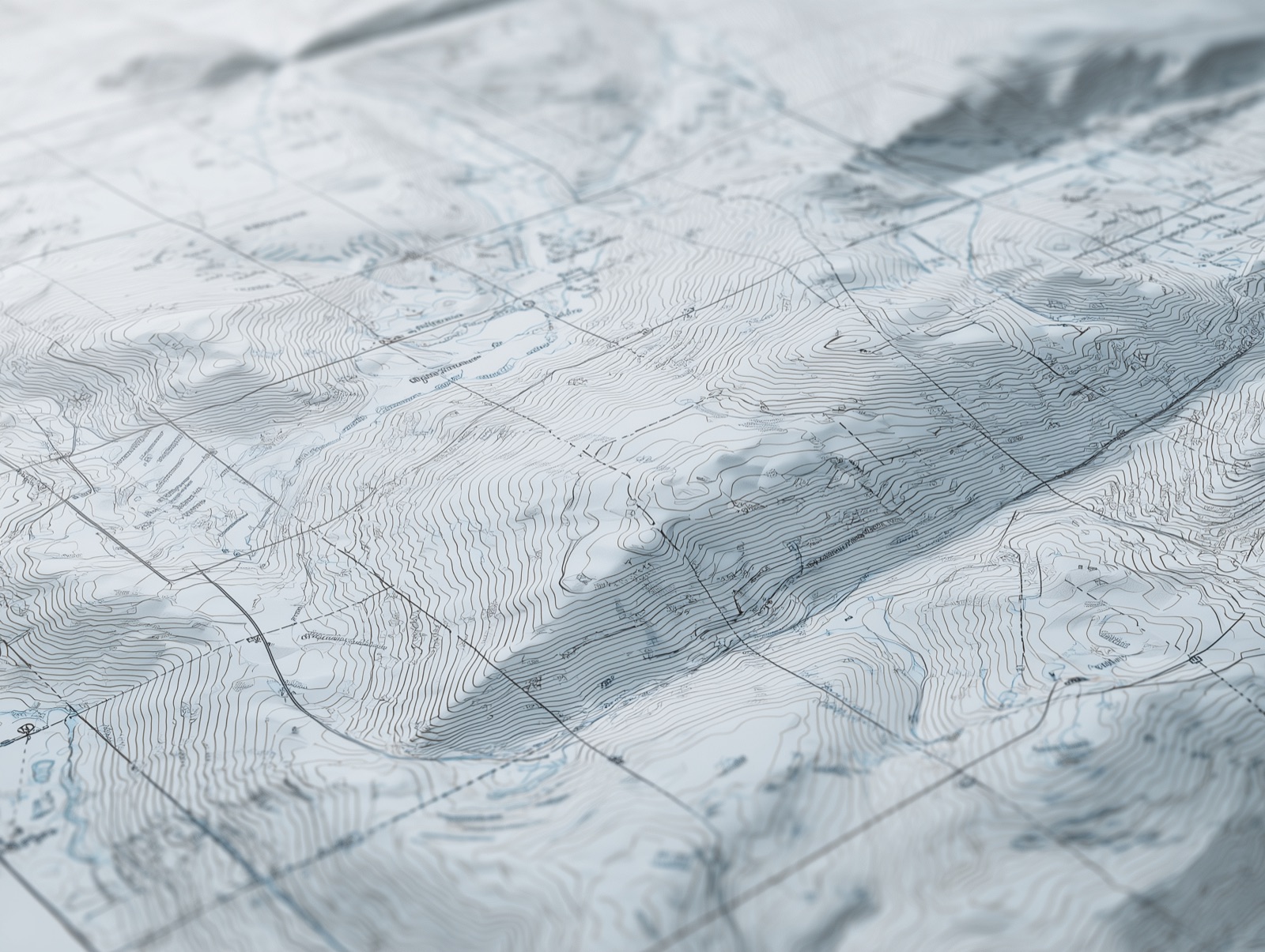 Topographic map, contour detail